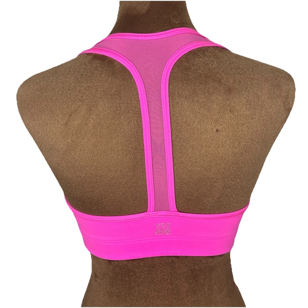 Victoria's Secret Sport- VSX Small Yoga Racerback Pullover Sport Bra Mesh Pink - Picture 2 of 13